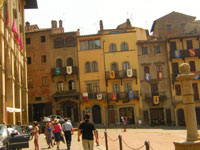 Piazza Grande en Arezzo