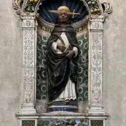 San Pietro martire da Verona in terracotta invetriata