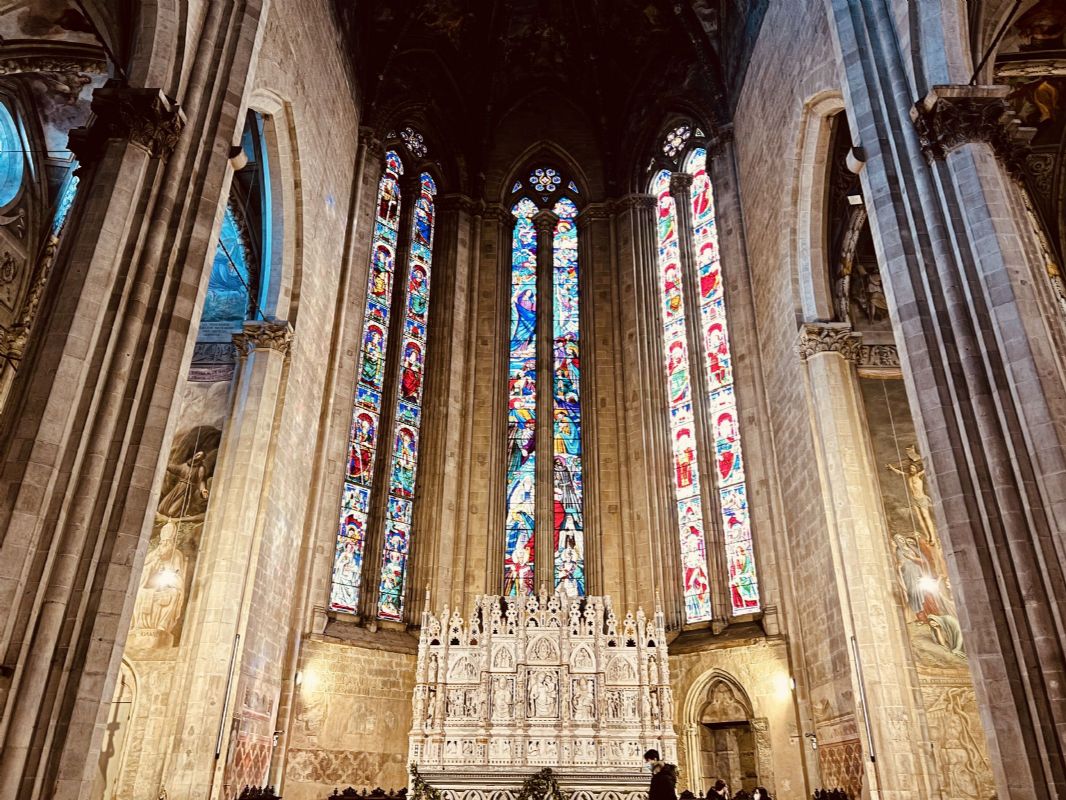 polychrome stained glass windows